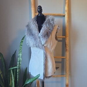 Cremieux STELLA Vest with Faux Fur Trim
